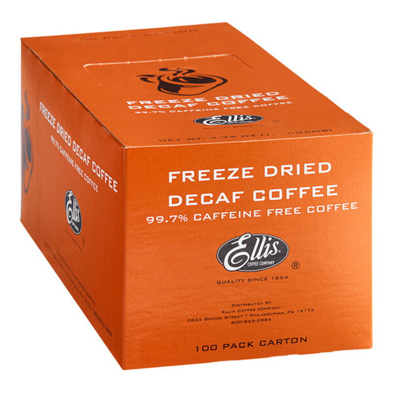 Paquet de café décaféiné instantané Ellis - 100 / boîte WS-110X26515