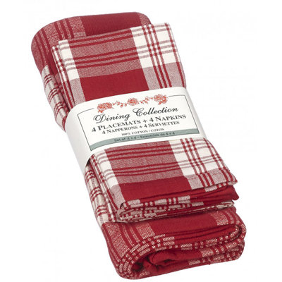 Ensemble de 4 napperons et serviettes Nevada
