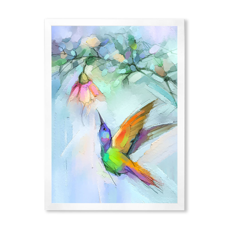 Papillon abstrait - Peinture, Cadre photo blanc, H 12 po x l 8 po x P 1 po