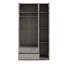 Armoire à miroir 3 portes avec 2 tiroirs et armoire supérieure
