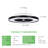 Smart Black Ceiling Fan With RGB Color-Changing LED Light, Dimmable, App And Remote Control