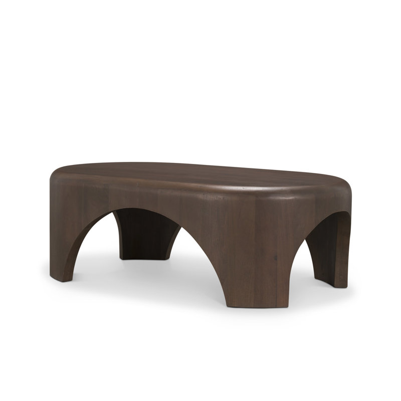 Shima Oval Coffee Table, Dark Brown