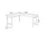 Bureau en bois de noyer clair en forme de L-108959864-108959860