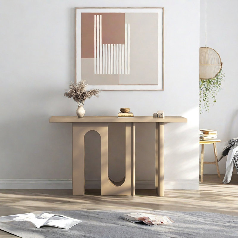 Console Modern Minimalist Art, H 33,46 po x l 55,12 po x P 11,81 po, Kaki
