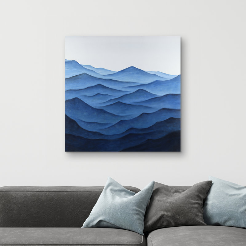 Dark calm ocean waves - 32"x32" art on canvas