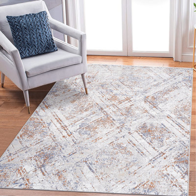 Tapis 6X9 beige élégant - sans perte de teinture, tache, bureau d'embellissement, vestibule, chambre de bébé, dortoir, bureau à domicile, salon, salle à manger, salle à manger