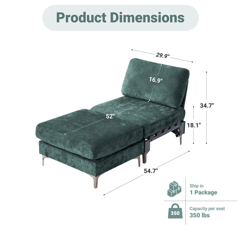 Tennielle Foam Chenille Accent Chair , Green