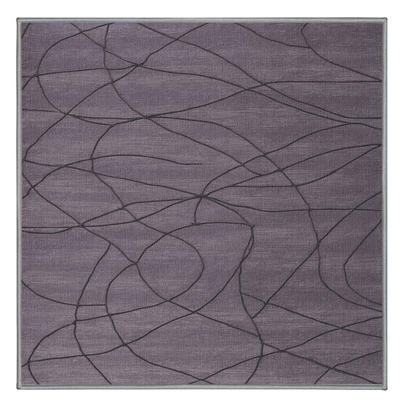Tapis rose lavable à la machine, Carré 5 pi