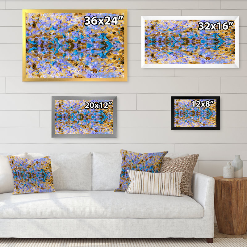 «Mauve et jaune», reproduction d'art sur toile, Cadre noir, H 8 po x l 12 po x P 1 po