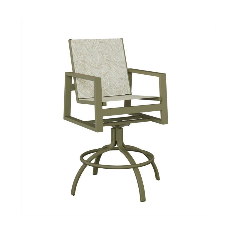 Chaise de salle à manger pivotante Ohlson, Montego Bay, Aluminium vert sauge