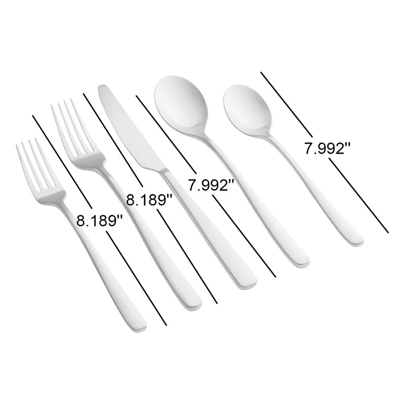  Ensemble de couverts 20 pièces, service pour 4, Champagne
