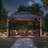 13 Ft. W X 11 Ft. D Solid Wood Outdoor Hard Top Patio Gazebo With Mosquito Netting