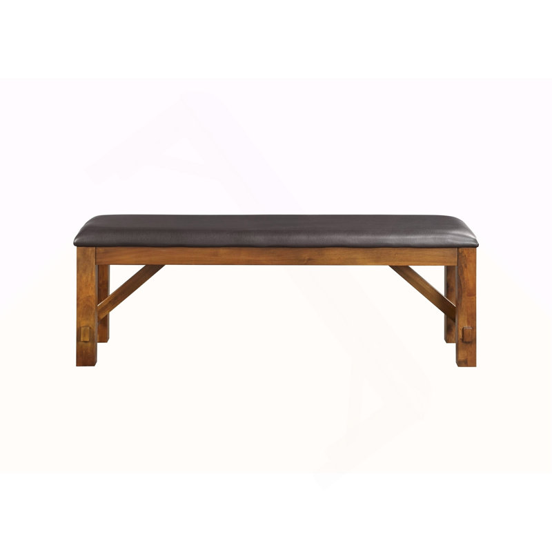 Banc espresso et noyer avec siège rembourré