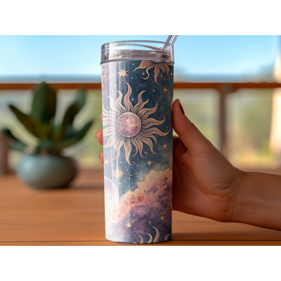 Choose Handmade Tumblers 591ml Vacuum Insulated Stainless Steel (18/8) Travel Tumbler with Straw