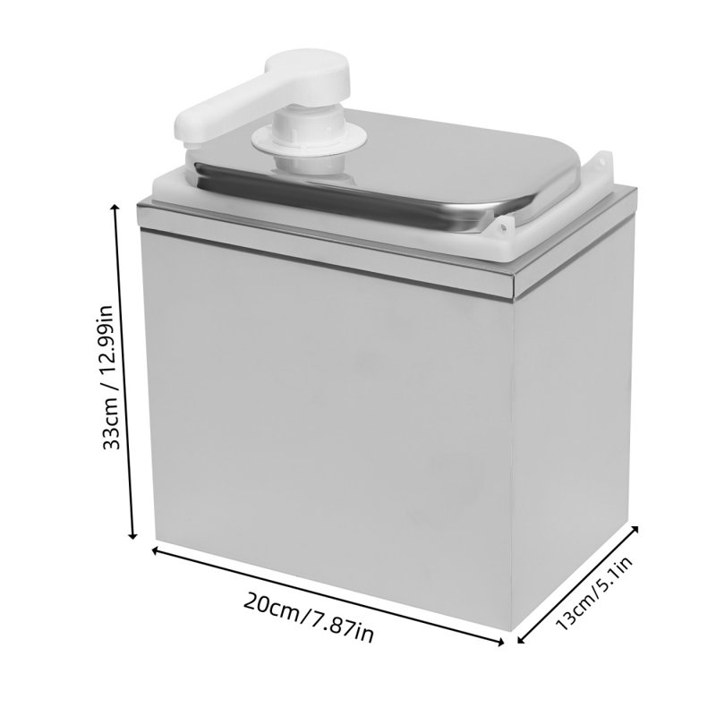 Vickrey Stainless Steel Kitchen Pump Sauce Dispenser