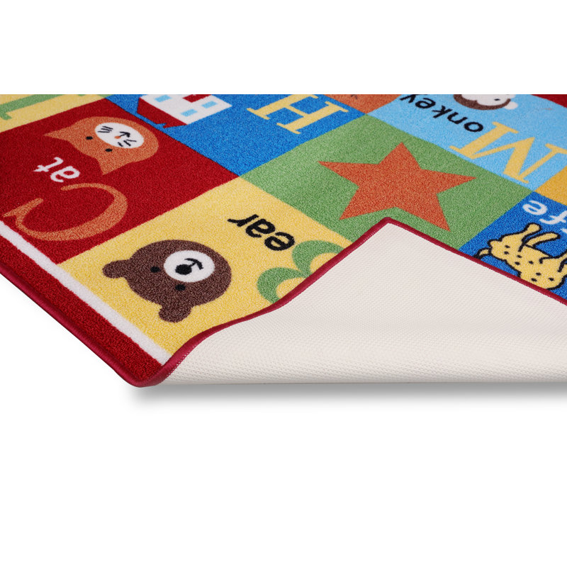 Tapis pour enfants Furnish my Place Mcclanahan 745 ABC | Alphabet éducatif | Tapis animaux animaux | Design contemporain | Multicolore
