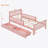 Twin Wood Platform Bed with Guardrails on Both Sides and Two Storage Drawers-59393765