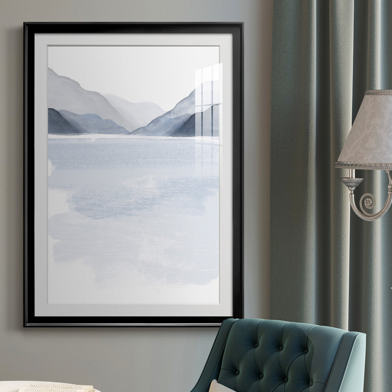 Glacial Lake I - reproduction de cadre photo, H 24,5 po x l 18,5 po x P 1 po, Noir