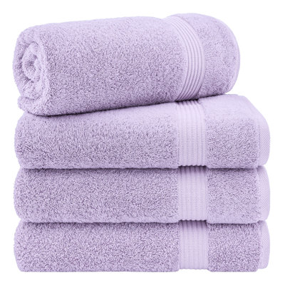 100% Cotton Turkish  4 Piece Bath Towel Set, Soft and Absorbent Bathroom Towels