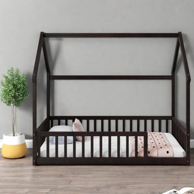 Lits Safe Safe House, structure de plancher en bois de pin, chambre d'enfant de ferme
