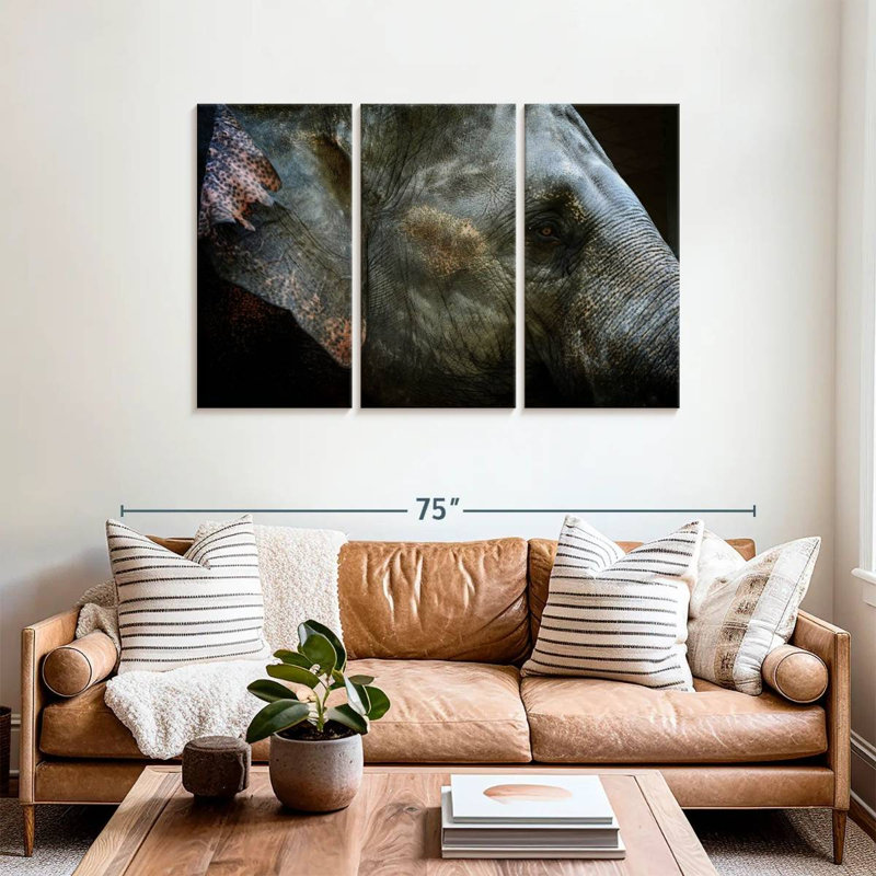 Brampt Asian Elephant Eye, 36" H x 57" W