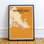 Honolulu City Map - No Frame Print-1372608089