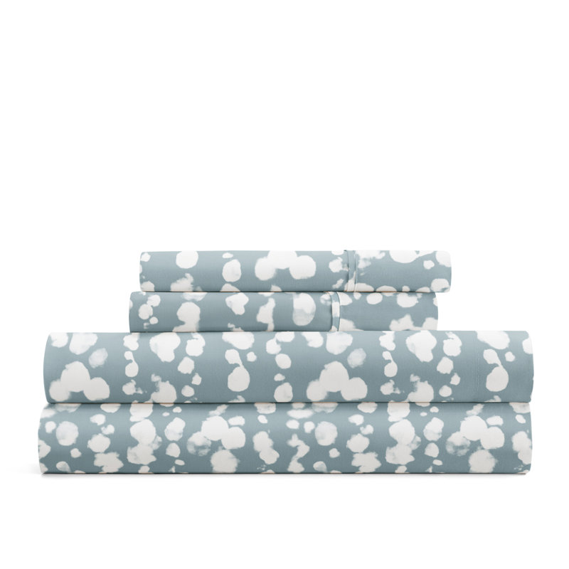 Full Blue and White Striped Microfiber Sheet Set