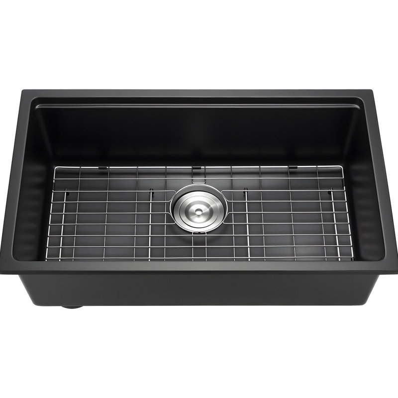 Évier de cuisine encastré 30 po en granite à cuve simple encastrable pour bar pour véhicule récréatif