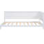 Lit de jour simple blanc / - Design classique de style Mid-Century en bois et pour un repos paisible Élégante construction moderne Accoudoir confortable-1352232769-1352232771