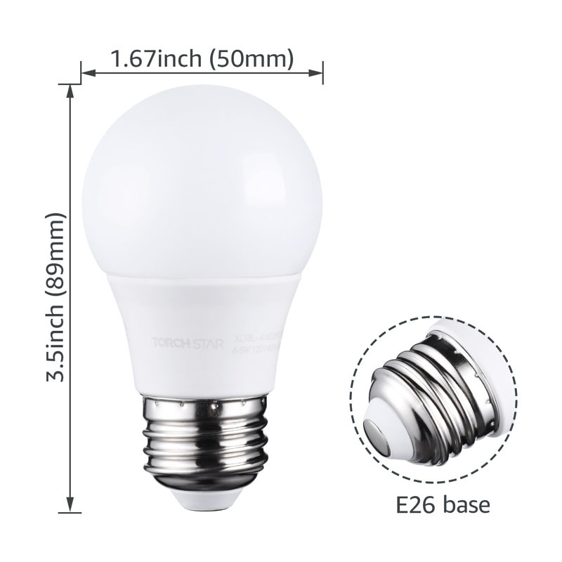 5.5W (40W Eqv.) A15 LED Light Bulbs, Dimmable Light Bulbs, Warm White, G45 Bulb Shape, UL Listied, E26 Base, Warm White