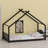 Metal House Bed Frame with Open Concept Design-128984860