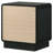 Burton Black 2-drawer Nightstand