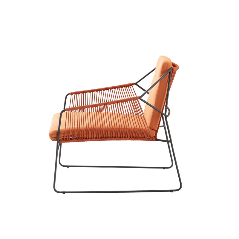 Sandur Outdoor Armchair, Cayenne, Taupe Rope/Stainless Steel Frame