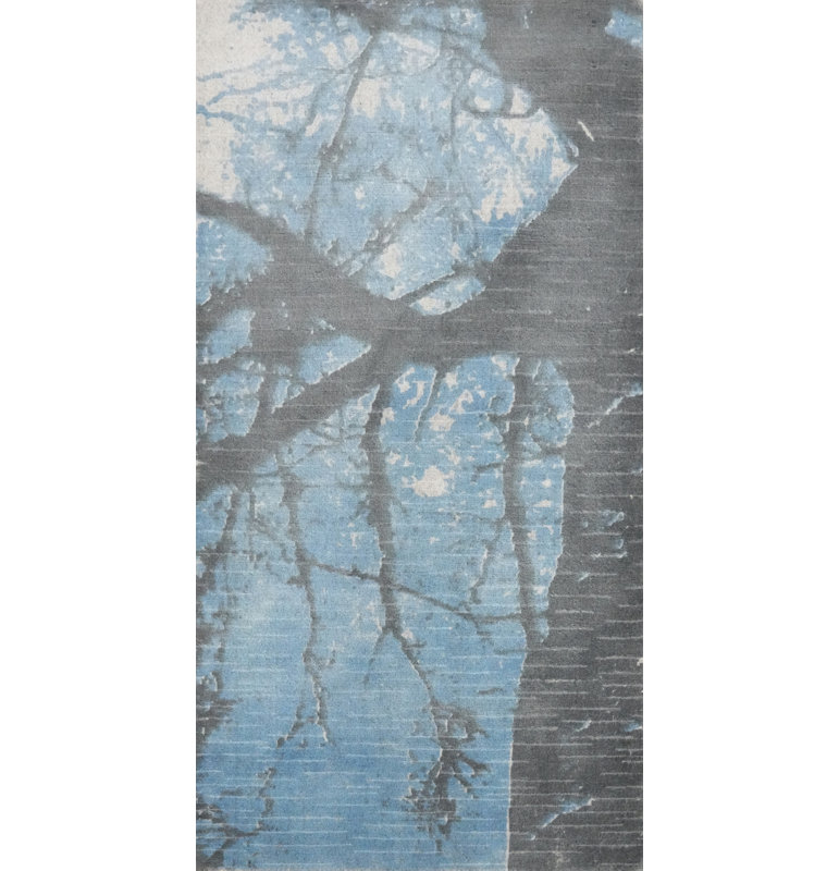Handmade Abstract Oriental Runner Rug 2x5