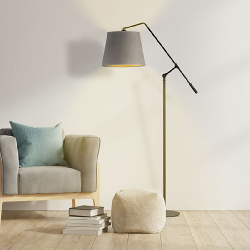 Lubens 170cm Task Floor Lamp, Chrome, Navy