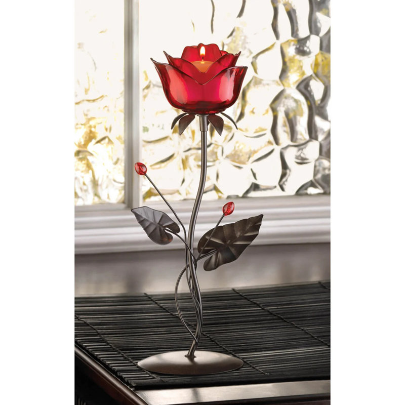 Porte-votive romantique romantique | Décoration en verre rose