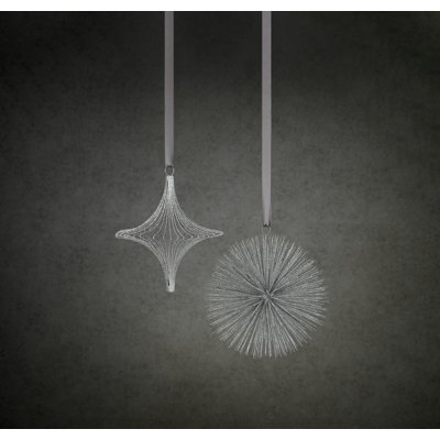 Starburst Hanging Set of 2 Ball Ornament