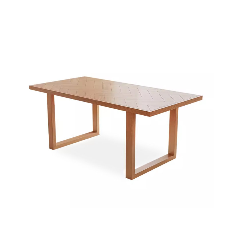 Table de salle à manger rectangulaire en bois massif, H 29,53 po x L 55,12 po x l 27,56 po