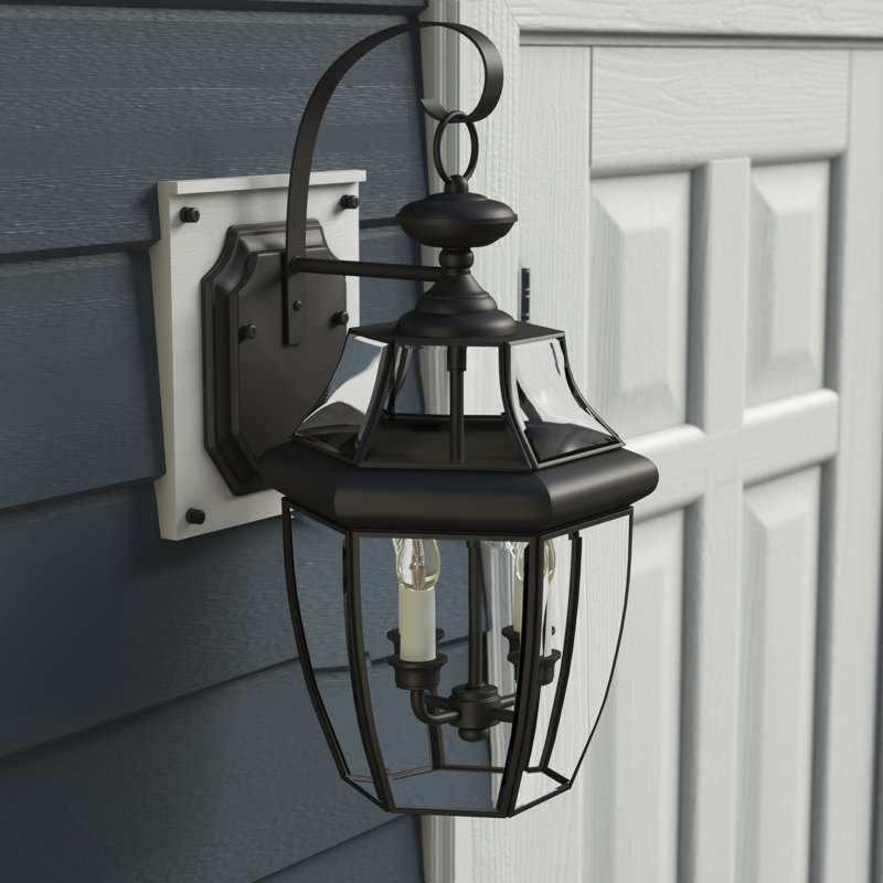 Newbury Solid Brass Wall Light, Mystic Black