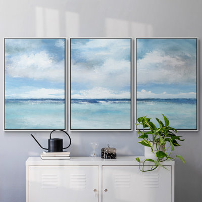 Nuage des Caraïbes encadré sur toile, 3 pièces