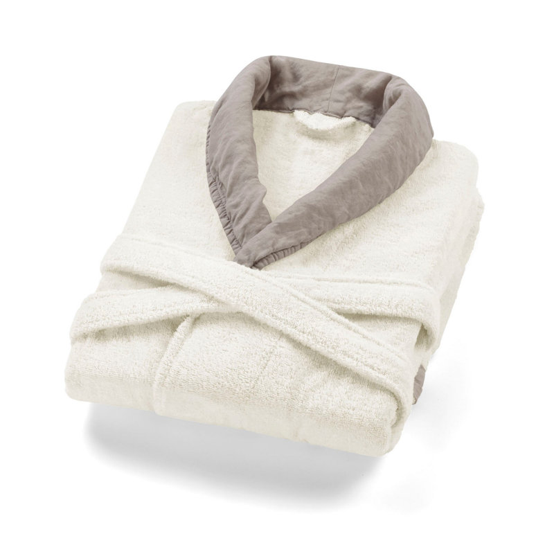 Peignoir mi-mollet 100% coton avec poches Bogdank