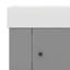 Ensemble de meuble-lavabo mural 21,6 po, petit meuble-lavabo avec lavabo en céramique, rangement à gauche