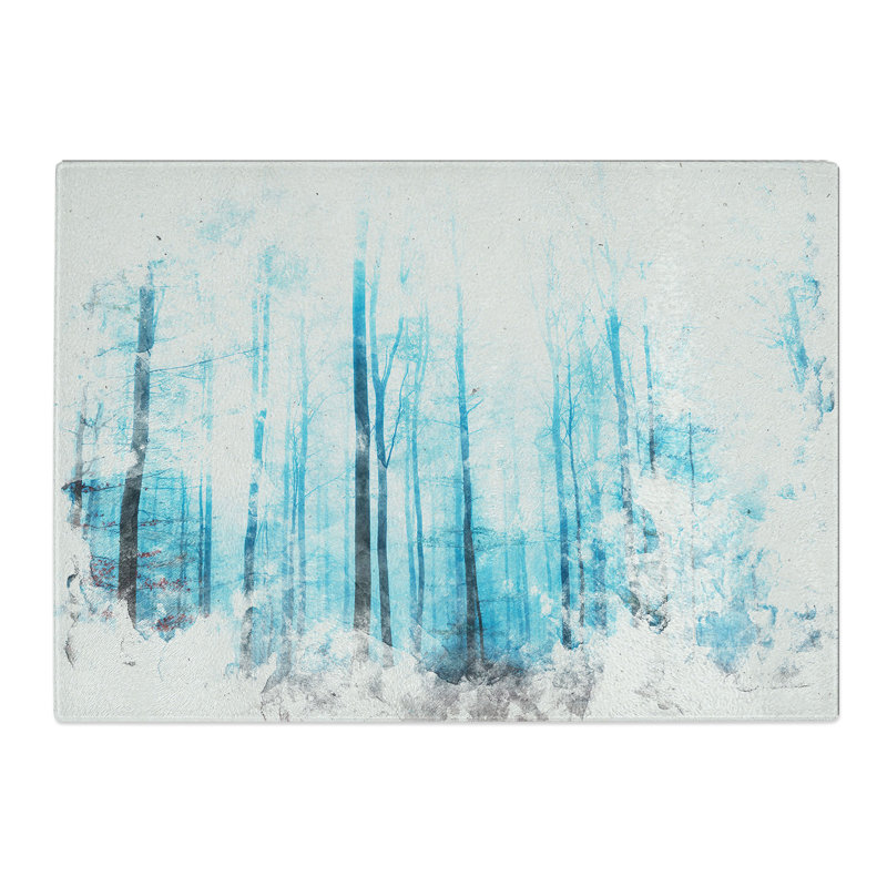 Tempered Glass Forest in Frankfurt Germany Chopping Board, 20 cm x 28.5 cm