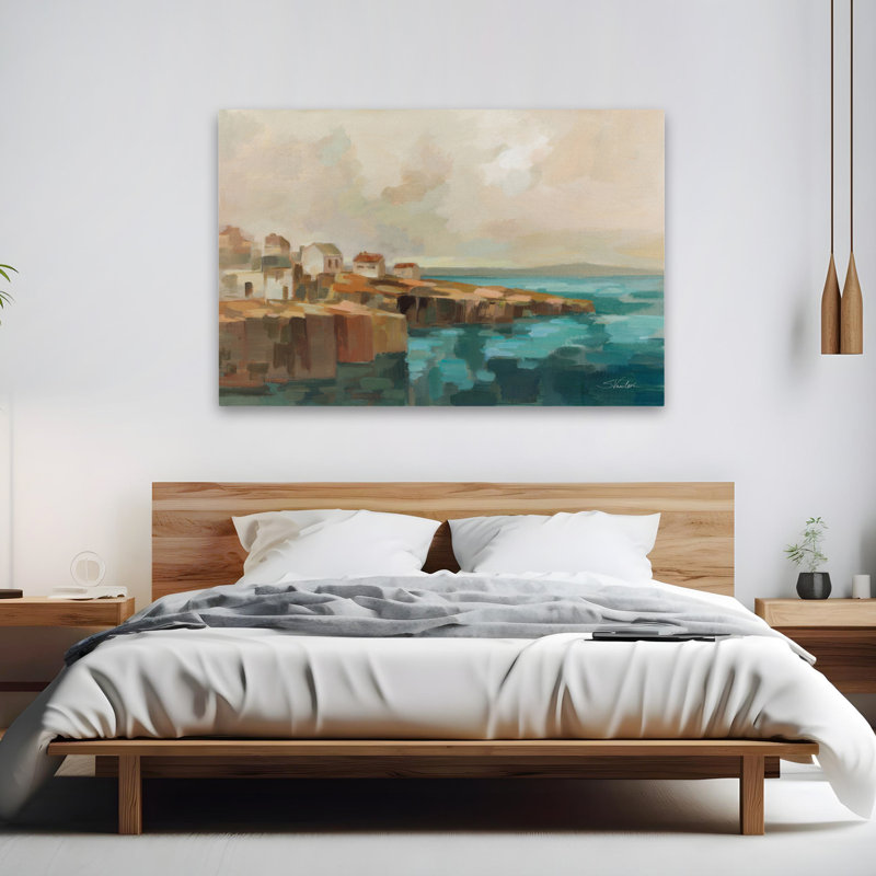 Contemporain et Beachy Southern Coast Town, H 60 po x l 40 po