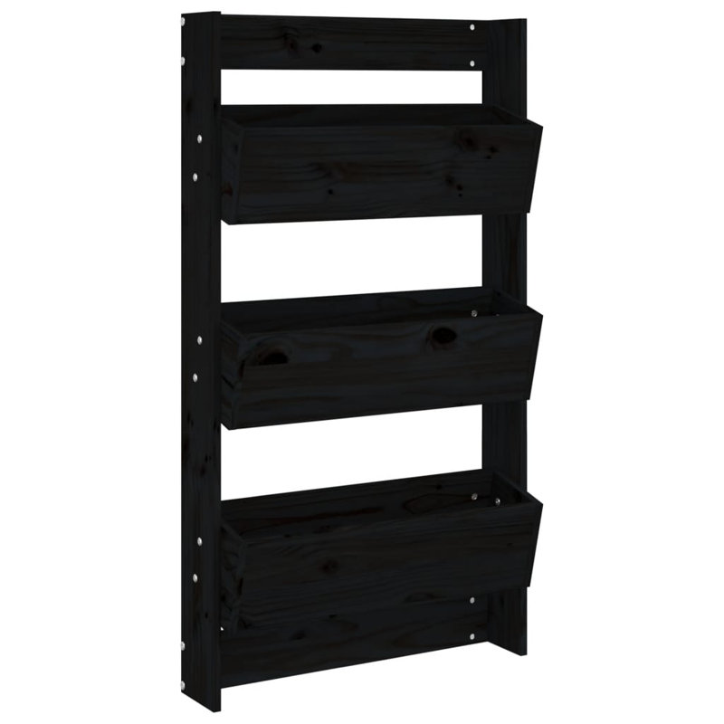 Philipston Wall Planter, Black, 43.31" H x 23.62" W x 7.28" D