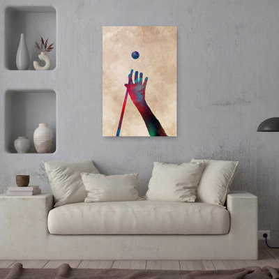 Billiards Hand Splash Contemporary Wall Art