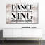 Motivation, typographie, danse et chant, citation de motivation, ensemble de 3 pièces sur toile-93058412