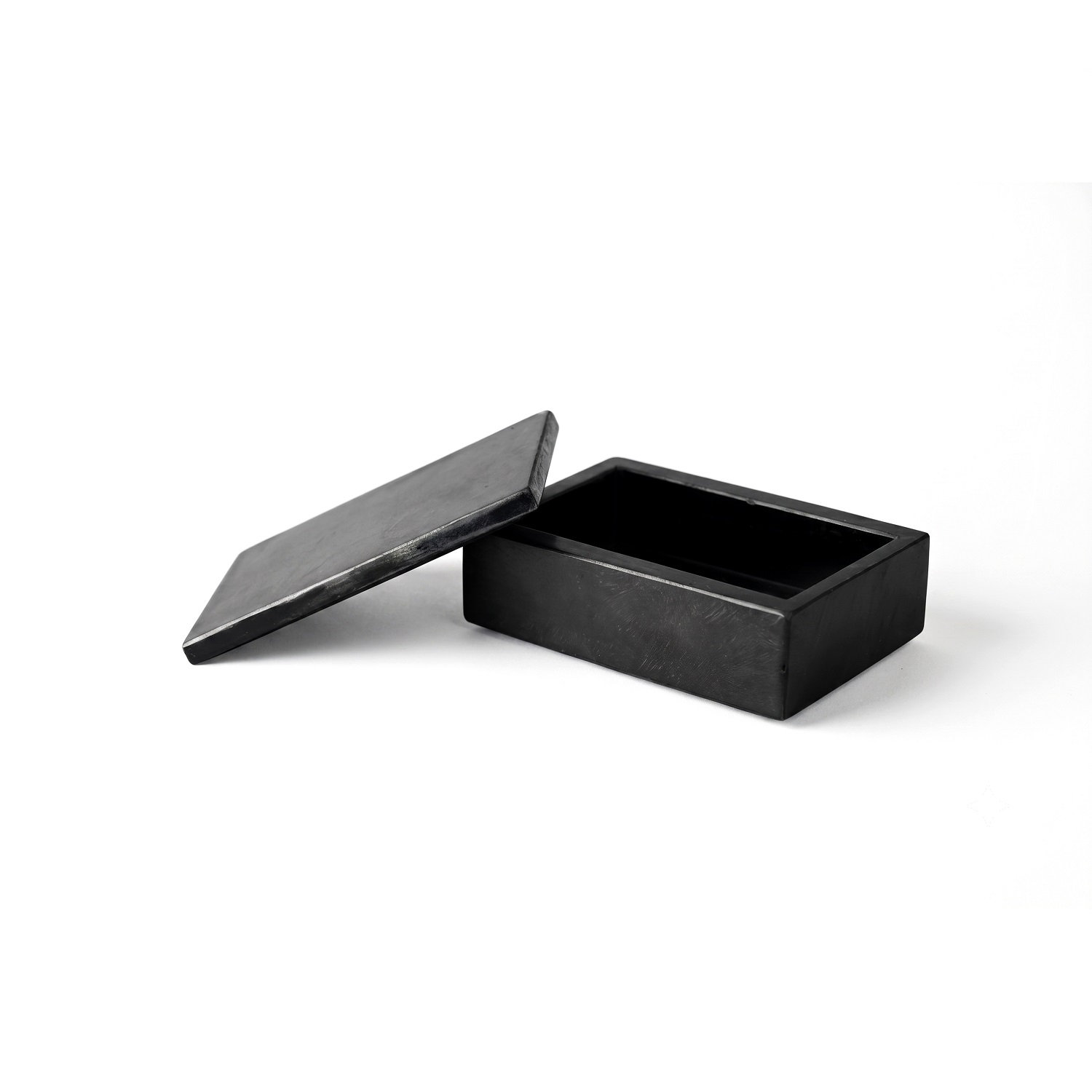 Matheson Modern Marble Rectangle Box, Black