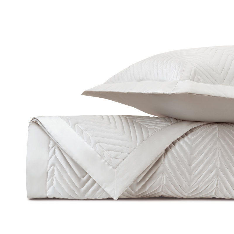 Charleston Coverlet Set, Oyster, Twin Coverlet + 1 Euro Sham