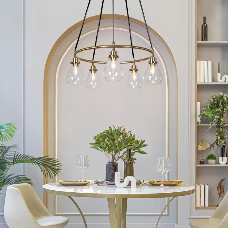 Lustre encastré 5 lumières Glam